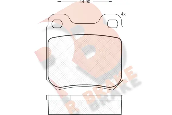 R BRAKE fékbetétkészlet, tárcsafék - RB0692 - TothCarparts