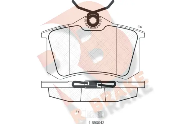R BRAKE fékbetétkészlet, tárcsafék - RB0697-700 - TothCarparts