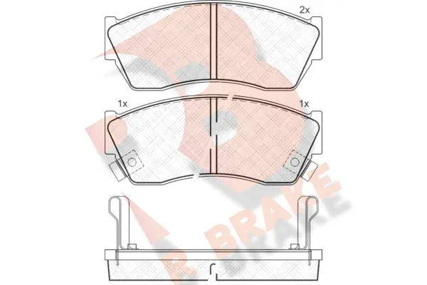 R BRAKE fékbetétkészlet, tárcsafék - RB0811 - TothCarparts