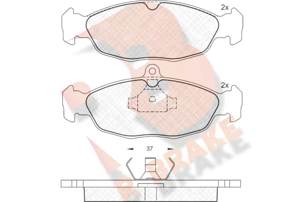 R BRAKE fékbetétkészlet, tárcsafék - RB0858 - TothCarparts