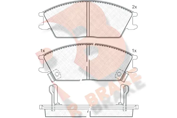 R BRAKE fékbetétkészlet, tárcsafék - RB0887 - TothCarparts