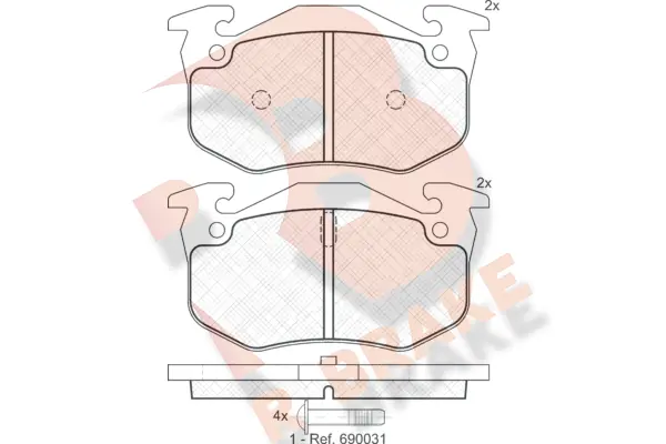 R BRAKE fékbetétkészlet, tárcsafék - RB0929 - TothCarparts