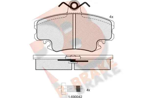 R BRAKE fékbetétkészlet, tárcsafék - RB0993-204 - TothCarparts