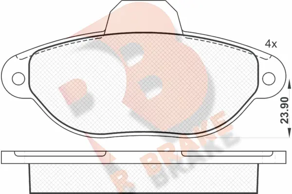 R BRAKE fékbetétkészlet, tárcsafék - RB1018 - TothCarparts