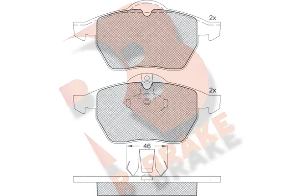 R BRAKE fékbetétkészlet, tárcsafék - RB1128 - TothCarparts