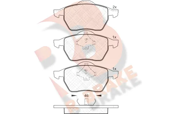 R BRAKE fékbetétkészlet, tárcsafék - RB1138 - TothCarparts