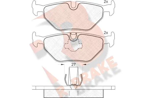 R BRAKE fékbetétkészlet, tárcsafék - RB1141 - TothCarparts