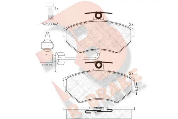 R BRAKE fékbetétkészlet, tárcsafék - RB1157-203 - TothCarparts