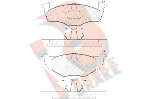 R BRAKE fékbetétkészlet, tárcsafék - RB1178 - TothCarparts