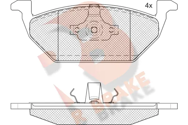 R BRAKE fékbetétkészlet, tárcsafék - RB1184 - TothCarparts