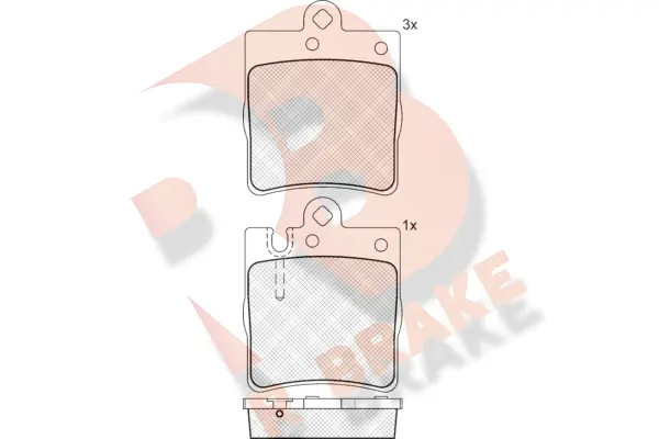 R BRAKE fékbetétkészlet, tárcsafék - RB1312-396 - TothCarparts