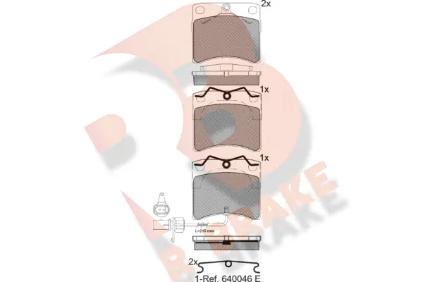R BRAKE fékbetétkészlet, tárcsafék - RB1321 - TothCarparts