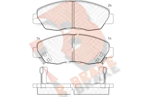 R BRAKE fékbetétkészlet, tárcsafék - RB1329 - TothCarparts