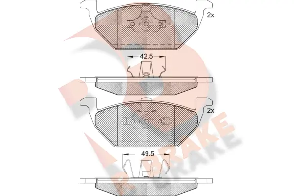 R BRAKE fékbetétkészlet, tárcsafék - RB1338 - TothCarparts