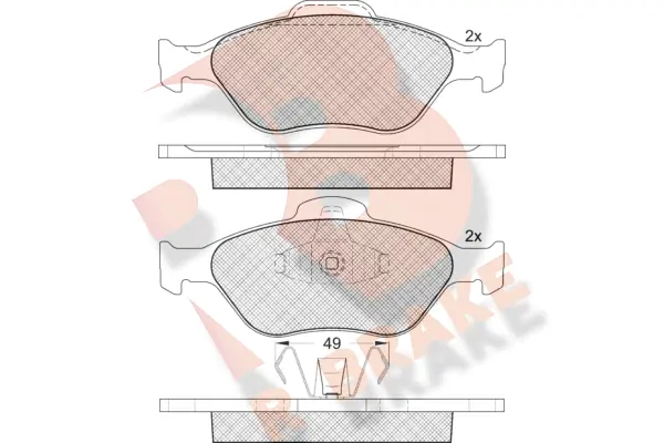 R BRAKE fékbetétkészlet, tárcsafék - RB1343 - TothCarparts