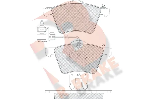 R BRAKE fékbetétkészlet, tárcsafék - RB1350 - TothCarparts