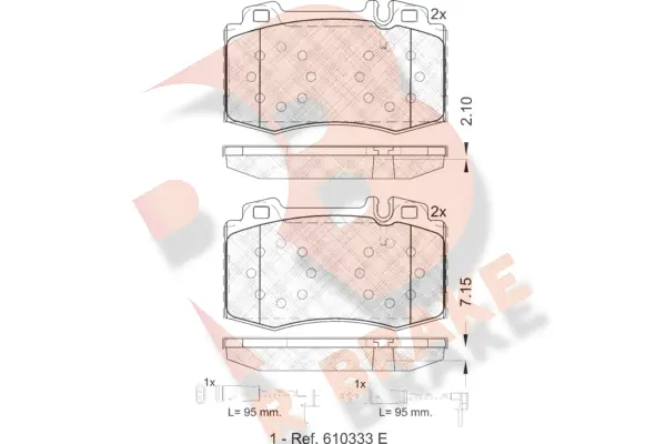R BRAKE fékbetétkészlet, tárcsafék - RB1389-203 - TothCarparts