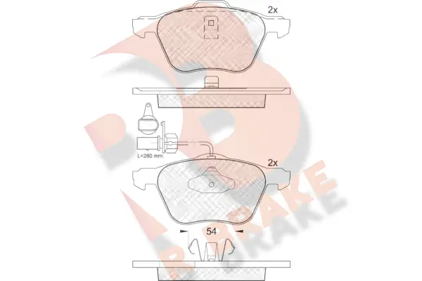 R BRAKE fékbetétkészlet, tárcsafék - RB1395 - TothCarparts