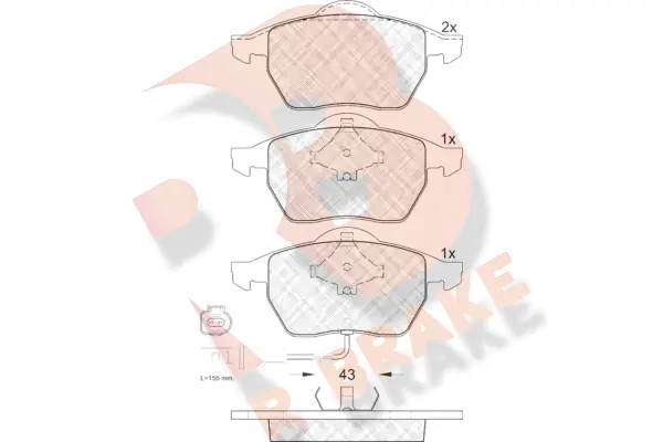 R BRAKE fékbetétkészlet, tárcsafék - RB1396 - TothCarparts