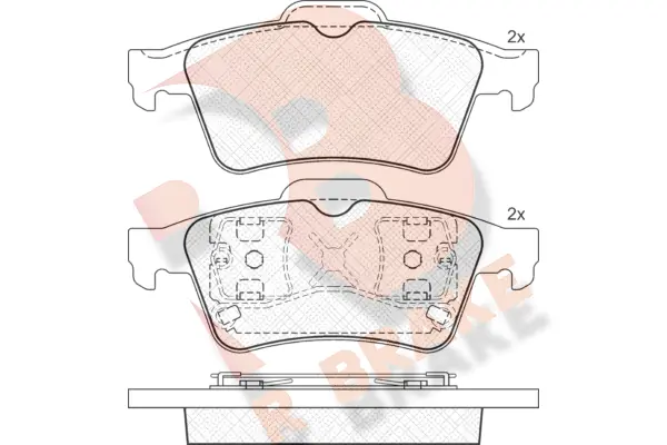 R BRAKE fékbetétkészlet, tárcsafék - RB1433 - TothCarparts