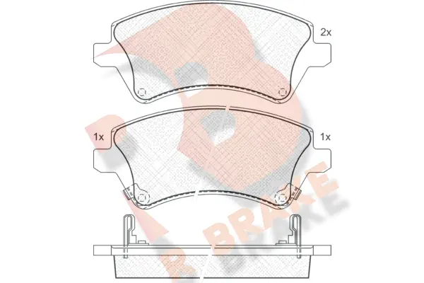 R BRAKE fékbetétkészlet, tárcsafék - RB1513 - TothCarparts