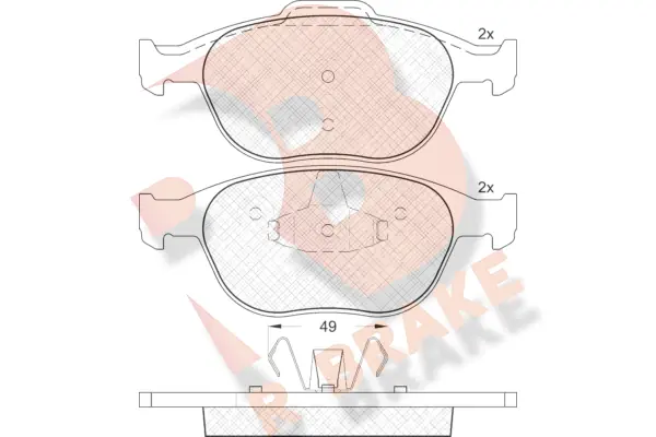 R BRAKE fékbetétkészlet, tárcsafék - RB1537 - TothCarparts