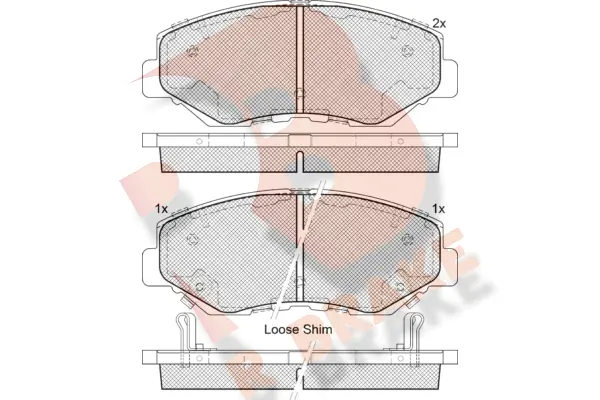 R BRAKE fékbetétkészlet, tárcsafék - RB1558 - TothCarparts