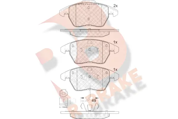 R BRAKE fékbetétkészlet, tárcsafék - RB1567 - TothCarparts