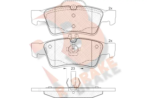 R BRAKE fékbetétkészlet, tárcsafék - RB1576 - TothCarparts