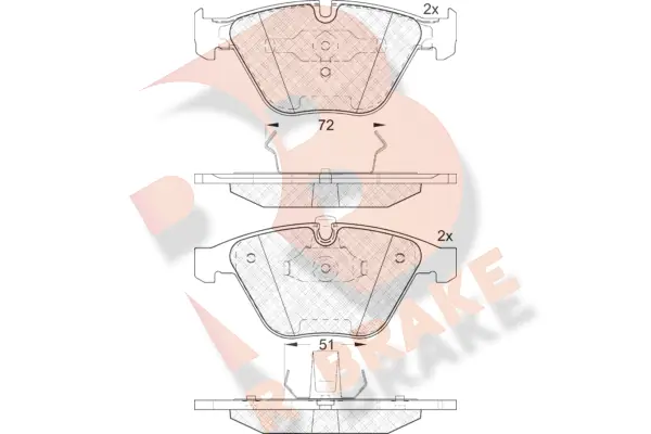 R BRAKE fékbetétkészlet, tárcsafék - RB1577 - TothCarparts