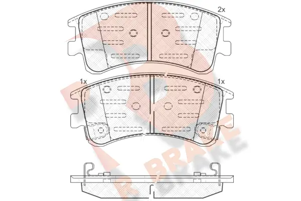 R BRAKE fékbetétkészlet, tárcsafék - RB1578 - TothCarparts