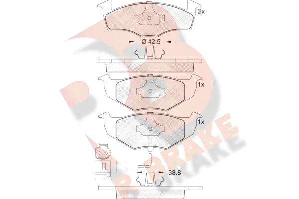 R BRAKE fékbetétkészlet, tárcsafék - RB1590 - TothCarparts