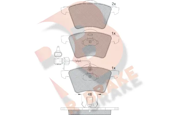 R BRAKE fékbetétkészlet, tárcsafék - RB1605 - TothCarparts