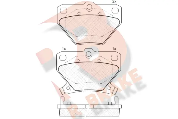 R BRAKE fékbetétkészlet, tárcsafék - RB1607 - TothCarparts