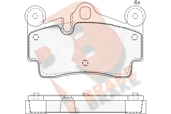 R BRAKE fékbetétkészlet, tárcsafék - RB1611 - TothCarparts
