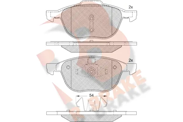 R BRAKE fékbetétkészlet, tárcsafék - RB1617 - TothCarparts