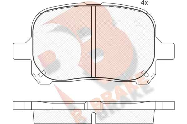 R BRAKE fékbetétkészlet, tárcsafék - RB1632-399 - TothCarparts