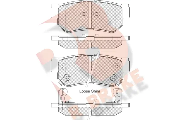 R BRAKE fékbetétkészlet, tárcsafék - RB1645 - TothCarparts