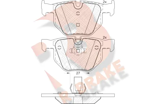R BRAKE fékbetétkészlet, tárcsafék - RB1684 - TothCarparts