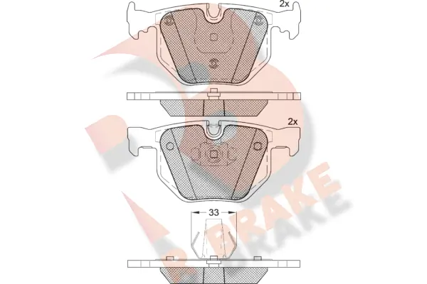 R BRAKE fékbetétkészlet, tárcsafék - RB1685 - TothCarparts