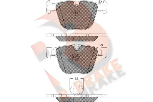 R BRAKE fékbetétkészlet, tárcsafék - RB1687 - TothCarparts
