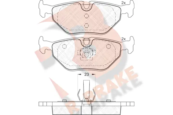 R BRAKE fékbetétkészlet, tárcsafék - RB1707 - TothCarparts