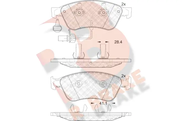 R BRAKE fékbetétkészlet, tárcsafék - RB1725 - TothCarparts