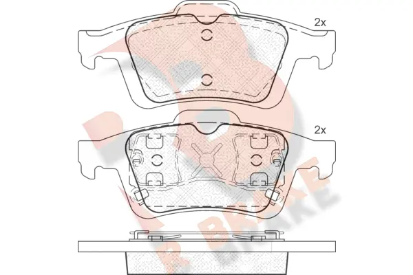 R BRAKE fékbetétkészlet, tárcsafék - RB1743 - TothCarparts