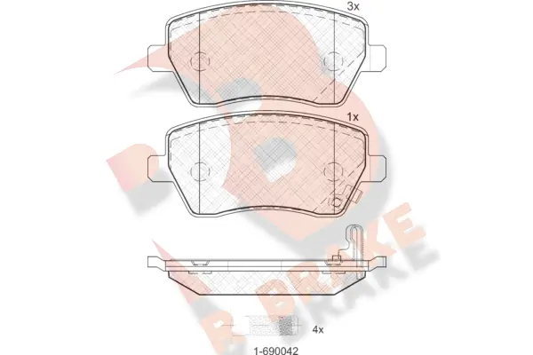 R BRAKE fékbetétkészlet, tárcsafék - RB1748 - TothCarparts
