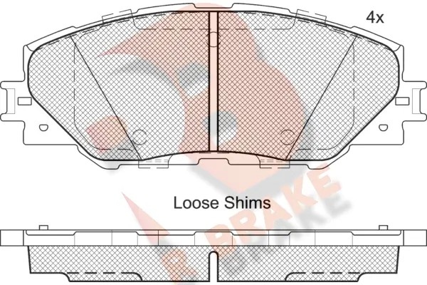 R BRAKE fékbetétkészlet, tárcsafék - RB1762 - TothCarparts