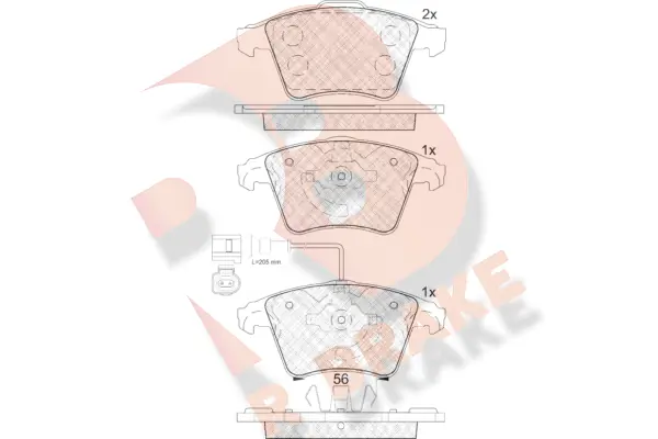 R BRAKE fékbetétkészlet, tárcsafék - RB1779 - TothCarparts