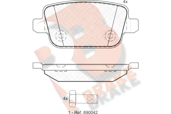 R BRAKE fékbetétkészlet, tárcsafék - RB1801 - TothCarparts