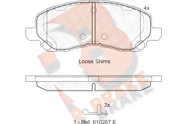 R BRAKE fékbetétkészlet, tárcsafék - RB1806 - TothCarparts
