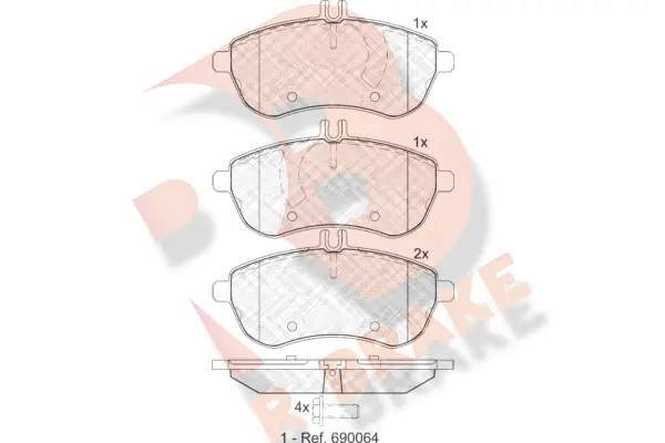 R BRAKE fékbetétkészlet, tárcsafék - RB1821 - TothCarparts